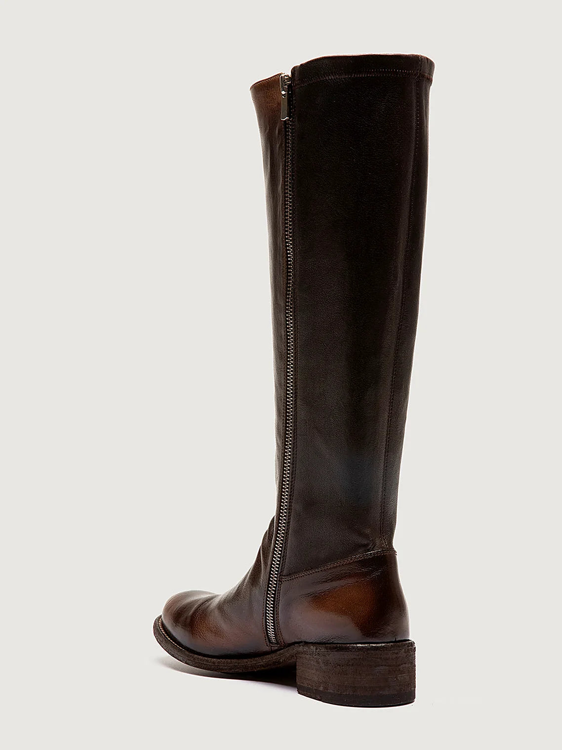 Brown stretch back shown from the side on a plain background