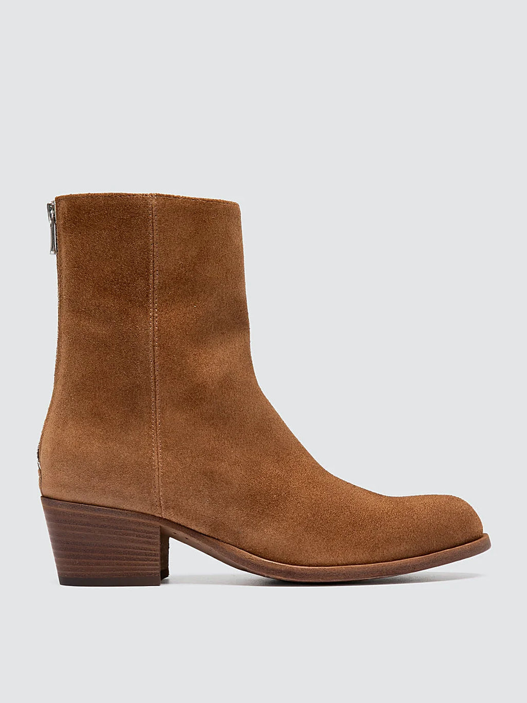 Brown brown suede viewed from above showing the opening