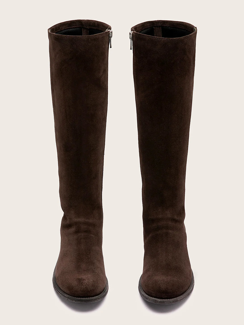 Brown brown suede detail of the stitching and upper