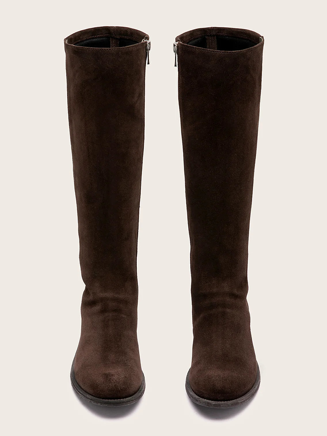 Brown brown suede detail of the stitching and upper